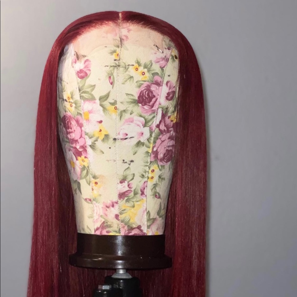 Red Closure Wig